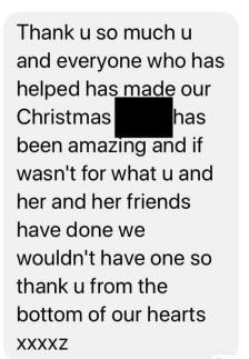 Feedback from a Mom who had nothing for Christmas